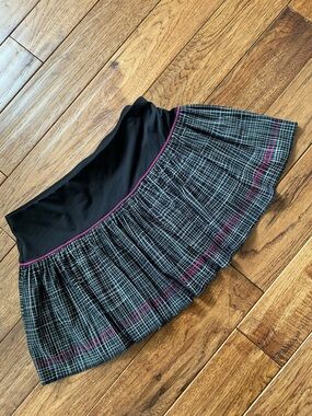 Lucky in Love Black and Pink Tennis, Pickleball, Golf Skort, Skirt, medium